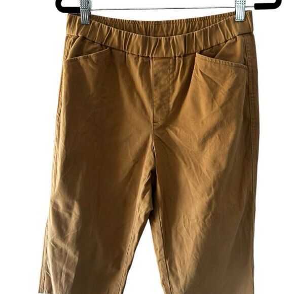 Lands’ End Khaki Tan Pull On Pants Size 8 Classic Neutral Minimalist Essential - Picture 7 of 15